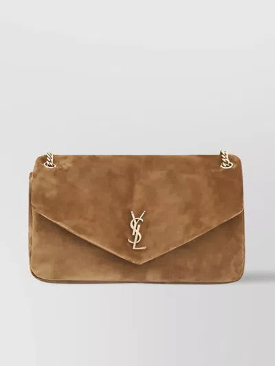 Saint Laurent Calypso Shoulder Bag Large In Brown