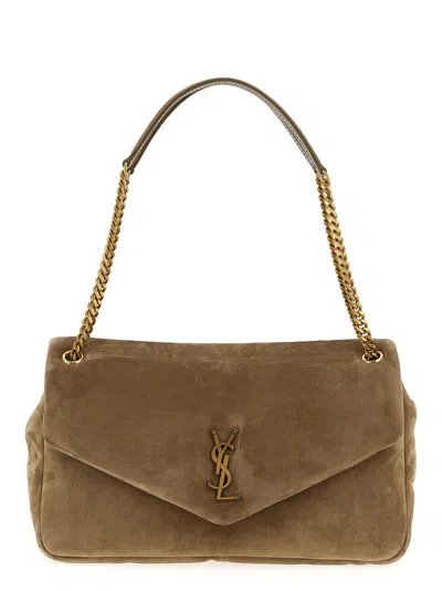 Saint Laurent 'calypso' Shoulder Bag In Sand