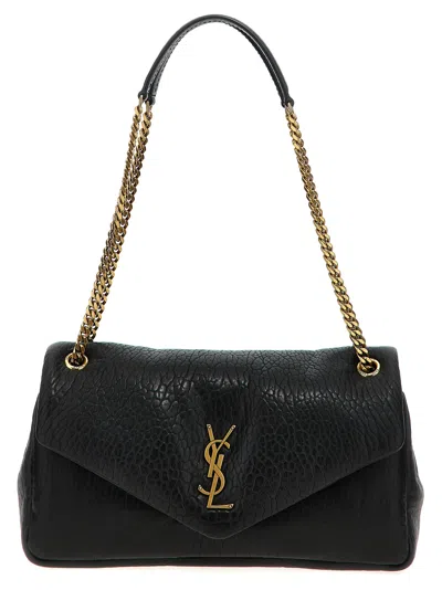 SAINT LAURENT CALYPSO SHOULDER BAGS BLACK