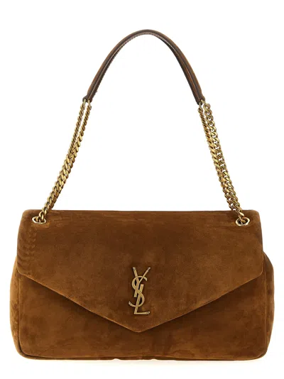 Saint Laurent Calypso Shoulder Bags Brown