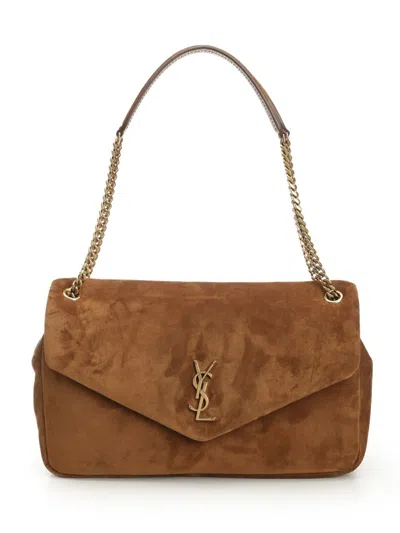 Saint Laurent Calypso Shoulder Bags Brown