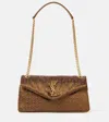 Saint Laurent Calypso Small Jacquard Shoulder Bag In Green