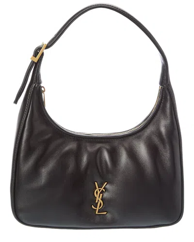 Saint Laurent Calypso Small Leather Hobo Bag In Black