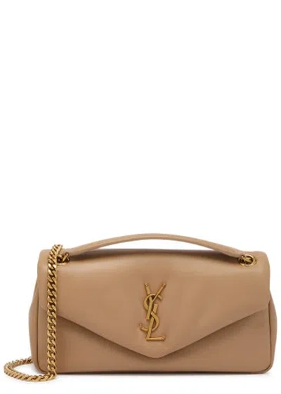 Saint Laurent Calypso Small Padded Leather Shoulder Bag In Brown