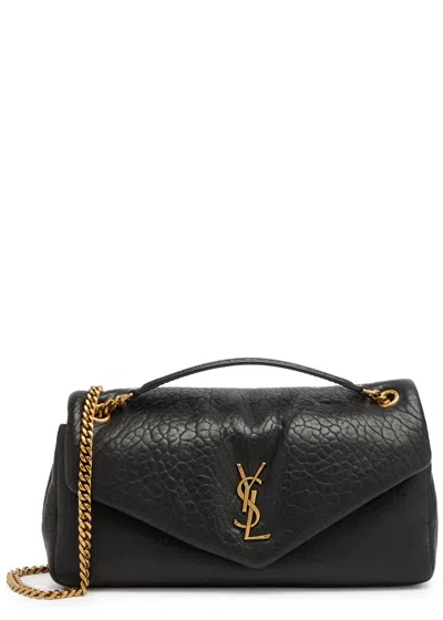 Saint Laurent Calypso Small Padded Leather Shoulder Bag In Black
