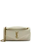 Saint Laurent Calypso Small Padded Leather Shoulder Bag In White