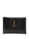 Saint Laurent Calypso Small Pouch In Lambskin In Black
