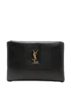 Saint Laurent Calypso Small Pouch In Lambskin In Black