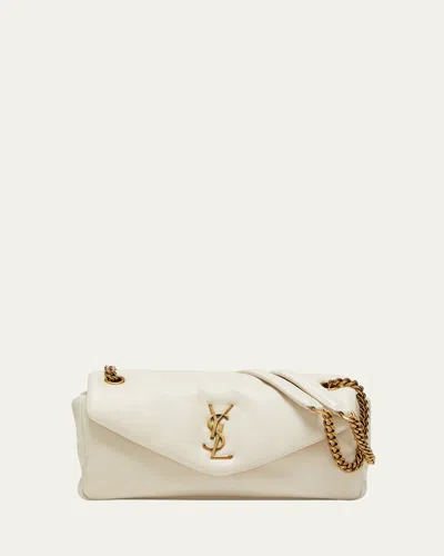 SAINT LAURENT CALYPSO SMALL YSL SHOULDER BAG IN SMOOTH PADDED LEATHER