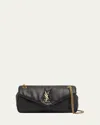 Saint Laurent Calypso Leather Shoulder Bag In Noir