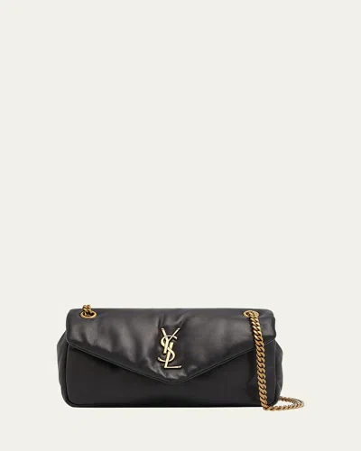 Saint Laurent Calypso Leather Shoulder Bag In Noir
