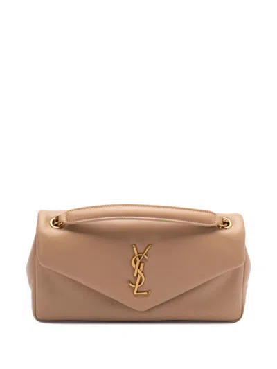 Saint Laurent Calypso Tote Bag In 2646 Dk Toffee