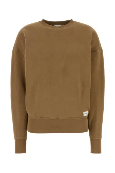 SAINT LAURENT CAMEL COTTON SWEATSHIRT