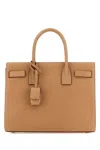 Saint Laurent Camel Leather Baby Sac De Jour Handbag In Vintagebrowngold