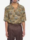 Saint Laurent Multicolor Viscose Pattern Shirt In Brown