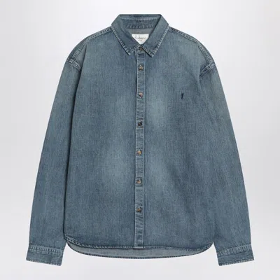 SAINT LAURENT SAINT LAURENT CAMICIA CASSANDRE IN LIGHT DENIM