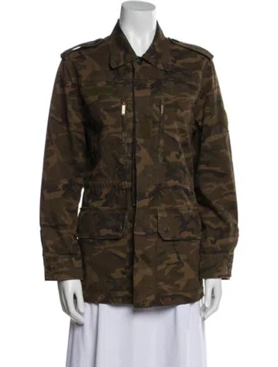 Pre-owned Saint Laurent Camouflage Print Utility Jacket In Multi