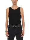 Saint Laurent Canottiera Cassandre In Black