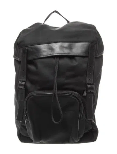 Pre-owned Saint Laurent Canvas Backpack In Black