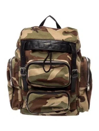 Pre-owned Saint Laurent Canvas Backpack In Brown