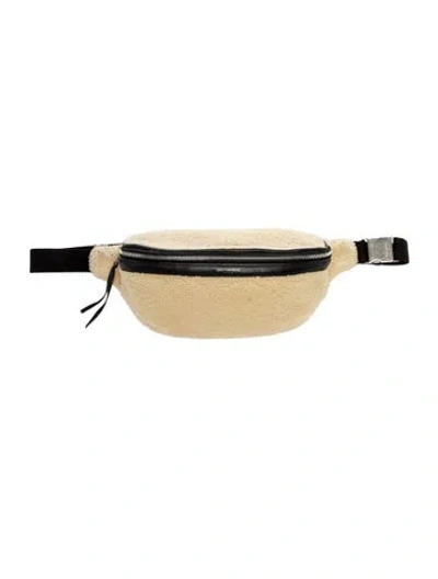 Pre-owned Saint Laurent Canvas Belt Bag In Neutral