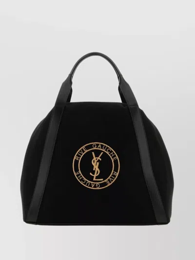 Saint Laurent Canvas Bowling River Gauche Shopping Bag