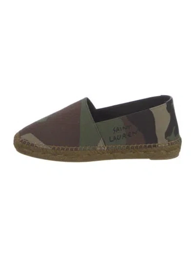 Pre-owned Saint Laurent Canvas Camouflage Print Espadrilles In Multi