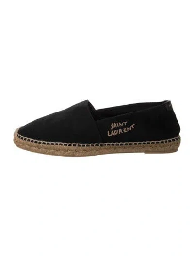 Pre-owned Saint Laurent Canvas Espadrilles In Black