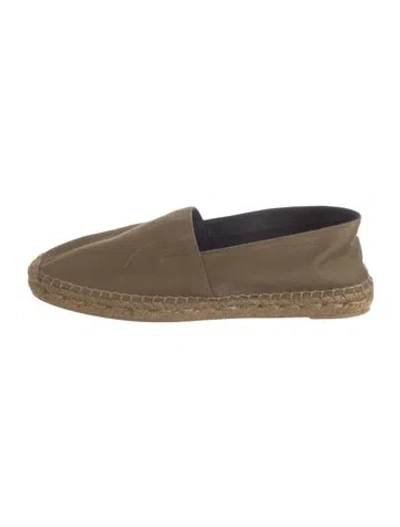 Pre-owned Saint Laurent Canvas Espadrilles In Green