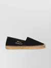 Saint Laurent Logo-embroidered Canvas Espadrilles In Black