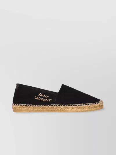 SAINT LAURENT CANVAS ESPADRILLES RAFFIA SOLE