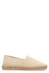 Saint Laurent Cotton Ysl Slip-on Espadrilles In Sand