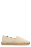 Saint Laurent Cassandre Cotton Gabardine Espadrilles In Neutral