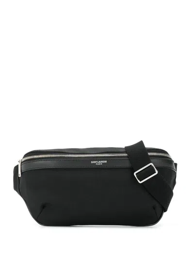 Saint Laurent Canvas Fanny Pack Bags In Black