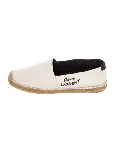 Pre-owned Saint Laurent Canvas Graphic Print Espadrilles In Neutral