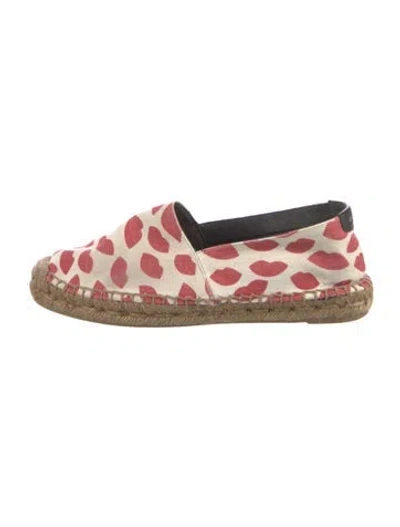 Pre-owned Saint Laurent Canvas Graphic Print Espadrilles In Neutral
