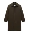 Saint Laurent Canvas Mackintosh Coat In Green