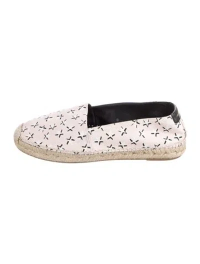Pre-owned Saint Laurent Canvas Printed Espadrilles In Pink