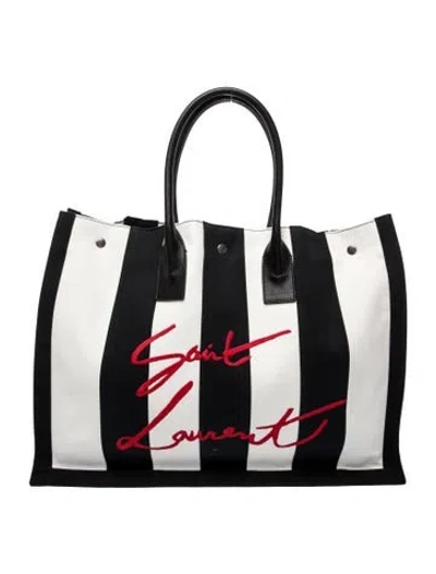 Pre-owned Saint Laurent Canvas Rive Gauche W/ Tags In Black