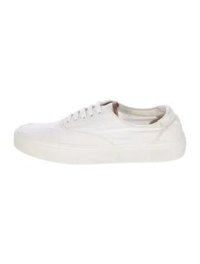 Pre-owned Saint Laurent Canvas Sneakers In Brown/white