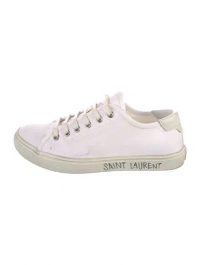 Pre-owned Saint Laurent Canvas Sneakers In Pink