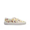 Saint Laurent Printed Canvas Sneakers Men In White