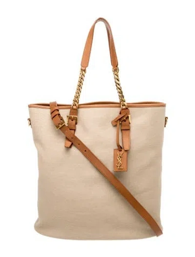 Pre-owned Saint Laurent Canvas Tote 2023 In Neutral