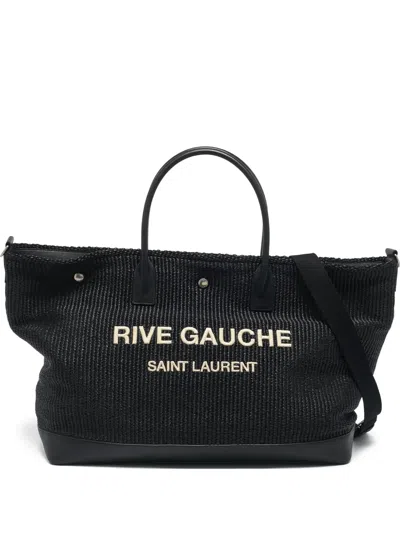 Pre-owned Saint Laurent Canvas Travel Bag In Black