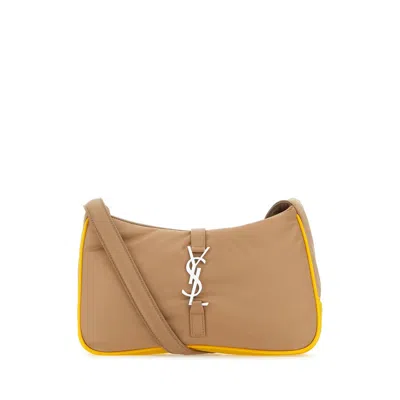 Saint Laurent Cappuccino Econyl Le 5   7 Shoulder Bag