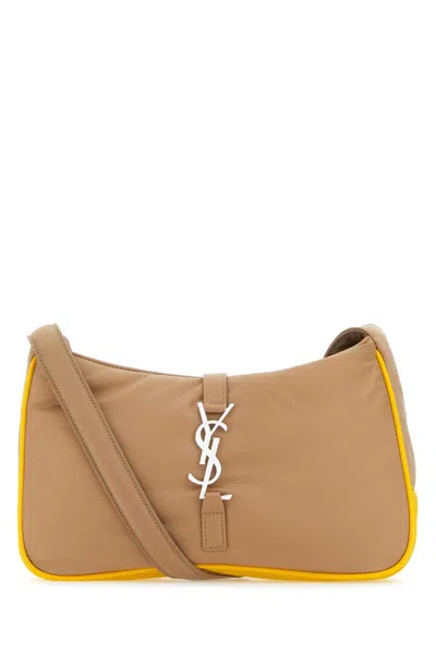 Saint Laurent Cappuccino Econylâ® Le 5 Ã 7 Shoulder Bag