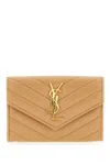 Saint Laurent Cappuccino Leather Wallet In Brown