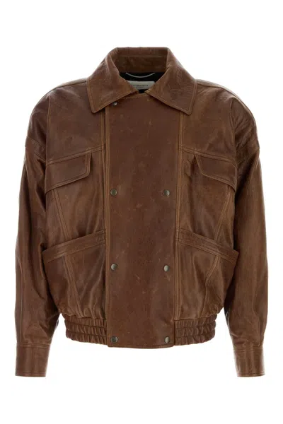 SAINT LAURENT CARAMEL LEATHER JACKET