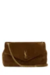 Saint Laurent Caramel Suede Leather Large Calypso Shoulder Bag