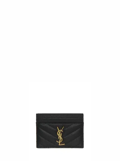 Saint Laurent Card Case In Black